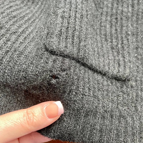 Wool Sweater M Express Tricot Vintage Black Lambswool Angora Soft Warm - Picture 9 of 12